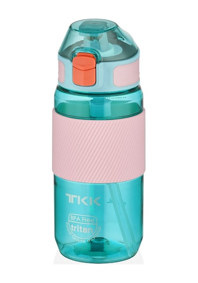 Tkk 500 Ml Yeşil Silikon Pipetli Tritan Suluk Matara - Çocuk, Yetişkin Için Uygun