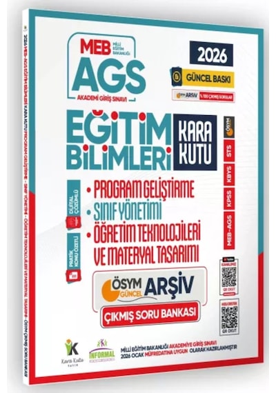 2026 Meb AGS Eğitim Bilimleri Kara Kutu Program Geliştirme-sınıf-materyal ÖSYM Çıkmış Soru Bankası
