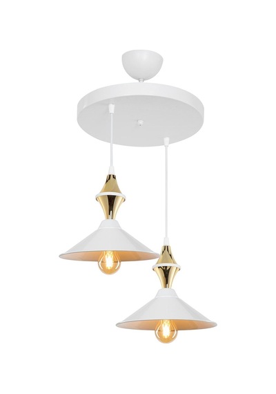 Maya Karo Beyaz/gold Ikili Yemek Odası Oturma Odası Salon Mutfak Avize Çok Renkli