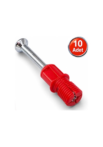 Aletçantam Dübelli Minifix Mili Mobilya Dolap Bağlantı Vidası 8mm - 10 Adet