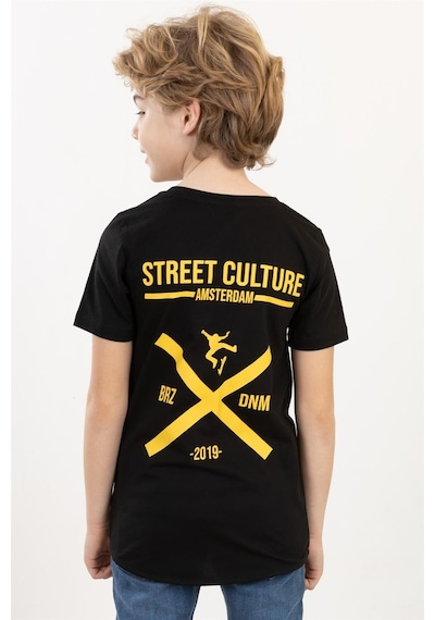 Brz Kıds Brz Kids Erkek Çocuk Ön Ve Arka Baskılı Kısa Kollu T-shirt-siyah Siyah