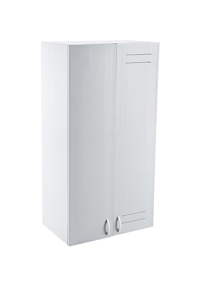 Omnipazar Clk-629 Plastik Kombi Kabini Dolabı 2 Kapaklı Beyaz Beyaz