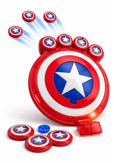Amerikan Kahraman Kalkanı Disk Fırlatan Oyuncak Captain America