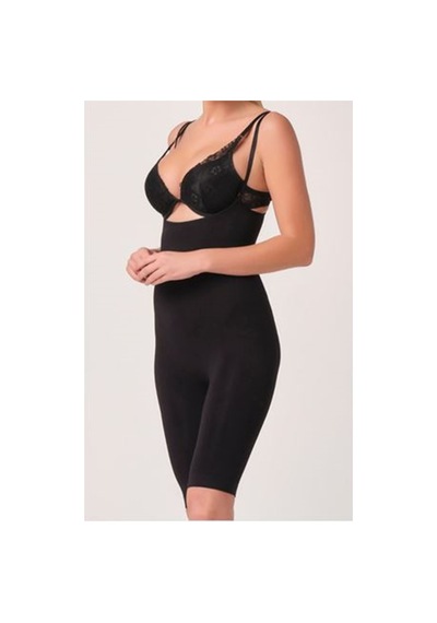 Sistina Siyah - 585 - Kadın Paçalı Boy Dikişsiz Korse - 751 - - Csmo-tex - Beden Xl Sıyah
