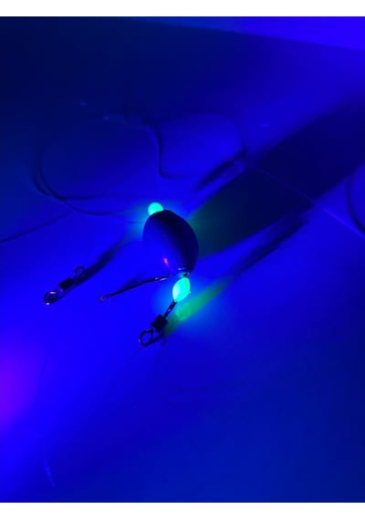 Glowlu Tek Iğneli 50 Gram Gezer Kurşunlu Hazır Olta Iğnesi Takımı Kıyı Çipura,mercan,lidaki,vb 1