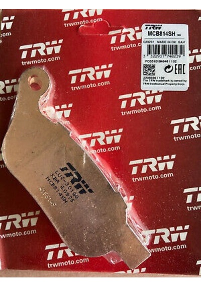 TRW LUCAS MCB814SH SİNTER ARKA FREN BALATA - Harley D UyumluAVİDSON 1800 /
1750 / 1690 / 1584 - SOFTAİL - DYNA