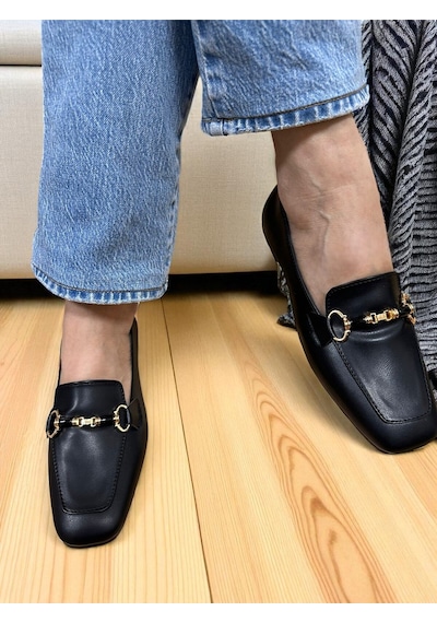 Aska Shoes Günlük Tokalı Babet 2025aska008 Siyah