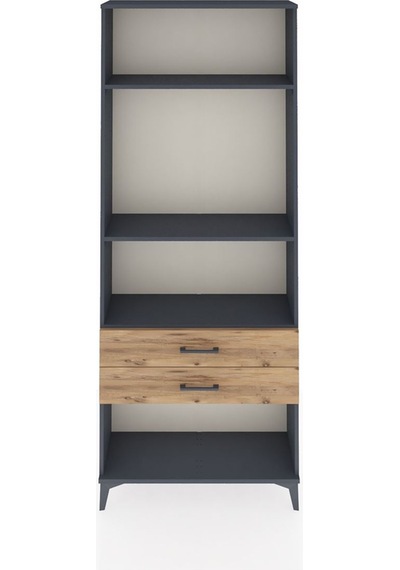Arges Dolap 3 Raflı 2 Çekmeceli 88x30x221 Antrasit-çam Antrasit