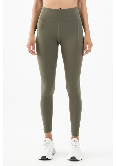 Maraton Active Slimfit Kadın Fitness Haki Tayt 22266-haki