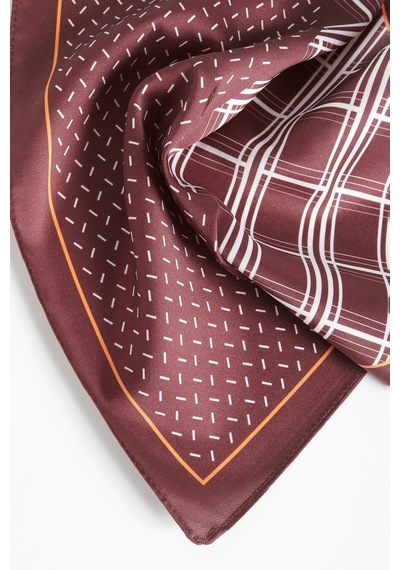 Ac&Co / Altınyıldız Classics Erkek Bordo - Beyaz Desenli Mendil Bordo - Beyaz