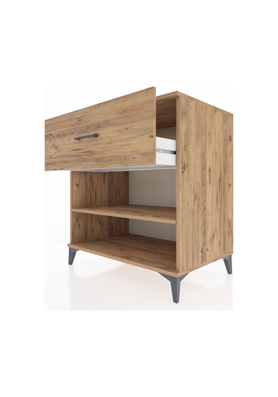 Kronos Şifonyer Tek Raflı Tek Çekmeceli 88x59x96 Çam-çam Çam