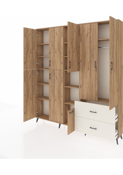 Arges Dolap 12 Raflı 2 Çekmeceli Tek Askılı 220x30x243 Çam-çam/aytaşı Atlas Çam/aytası Arges Dolap 12 Raflı 2 Çekmeceli Tek Askılı 220x30x243 Çam-çam/aytaşı Atlas Çam/aytası