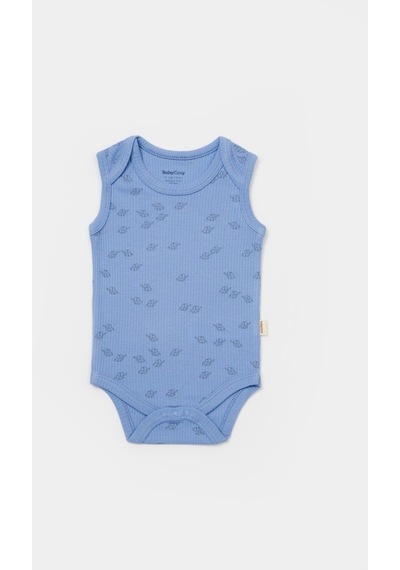 BabyCosy Organik Modal Fil Baskılı 2 Li Askılı Unisex Bebek Badi 001