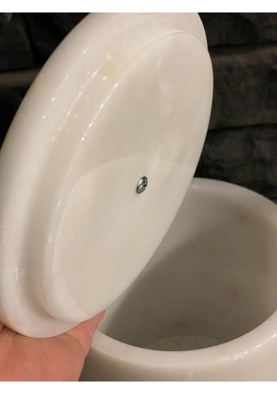 Beyaz Mermer 6'lı Banyo Seti Krom Mercan Aksesuarlı Beyaz