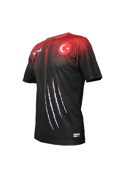 Dosmai Panther Power Dijital Baskılı Spor T-shirt Kırmızı Pst007