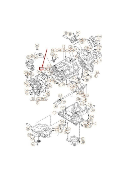 Audi Q5 2013-2017, Q7 2010-2015 Motor Üst Kapağı 059103525f