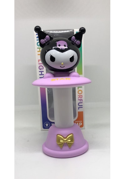 Kuromi Karekterli Rgb Işıklı & Şarjlı Yaylı Masa Lambası Renkli