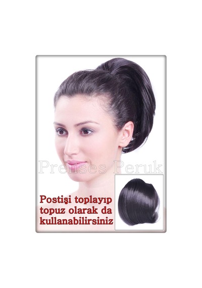 Kısa Düz Sentetik Postiş