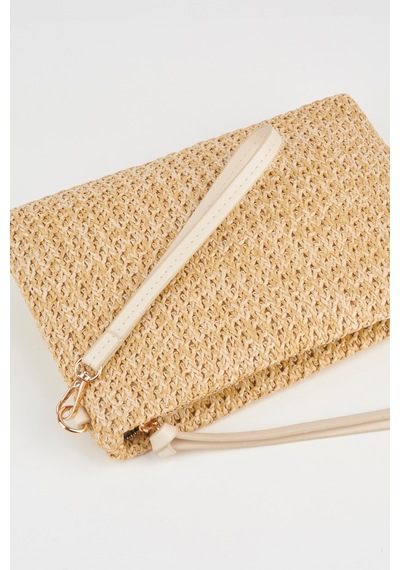 Vivaq Kadın Bellis Örgü Hasır Astarlı Suni Deri Bilek Askılı Portföy El Ve Clutch Çanta