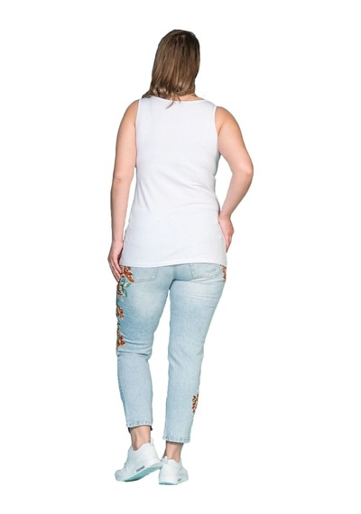 Hanezza Sıfır Kol Basic T-shırt Beyaz - 4035052 Beyaz