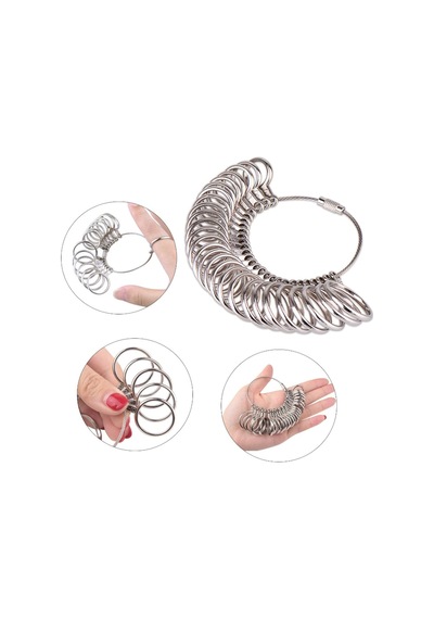 EU Size Metal Yüzük Ölçüsü Öğrenme Hesaplama Aparatı cin322 Metal