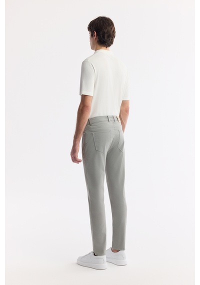 Avva Erkek Açık Haki Klasik Bel Soft Touch Pamuklu Slim Fit Pantolon B003038