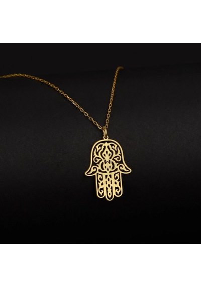Kahveci.store Özel Tasarım Altın Veya Gümüş Renk Hamsa Kolye 22