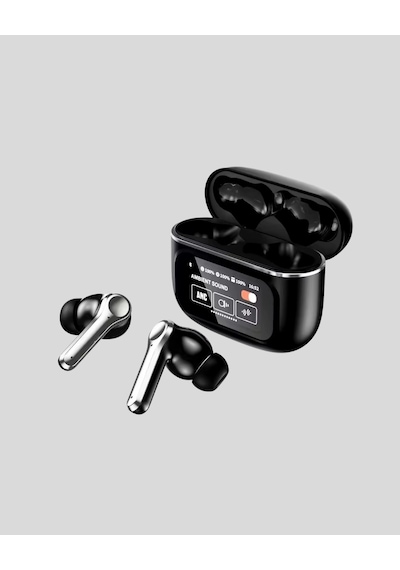 Bluetooth 5.3 Anc Kablosuz Kulaklık Dokunmatik , Dijital Ekran Ve Uzun Pil Ömrü