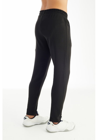Crozwise 2192-10 Siyah Ottoman Dar Paça  Spor Pantolon Siyah