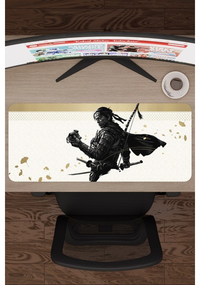 Ghost Of Tsushima Kaymaz Dikişli Kauçuk Oyuncu Mousepad V1 - 70x30 Xl Gaming Mouse Pad Fare Altlığı