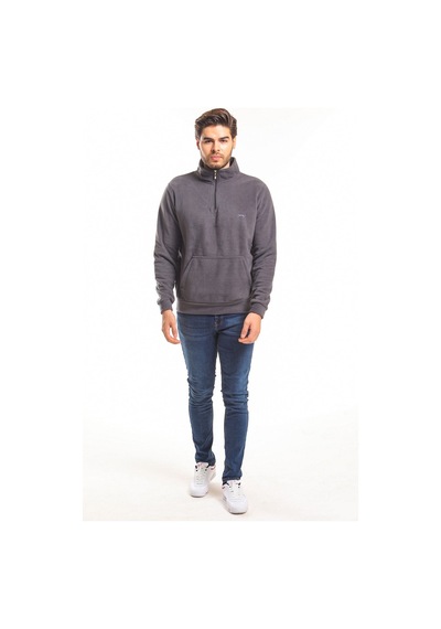 Slazenger Solid Erkek Sweatshirt K.gri Füme