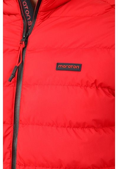 Maraton Sportswear Regular Erkek Dik Yaka Uzun Kol Basic Kırmızı Mont 20112-kırmızı Kırmızı