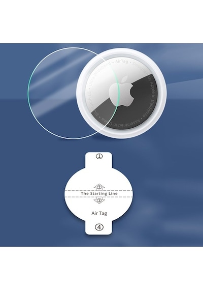 Ally Apple Uyumlu AirTag Ön Taraf Çizik Ve Yüzey Koruyucu Jelatin Film-Şeffaf