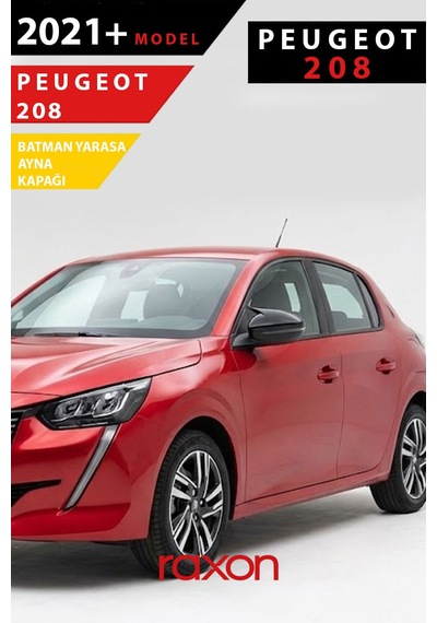 Peugeot 208 2021+ Batman & Yarasa Ayna Kapağı Parlak Piano Black Sport