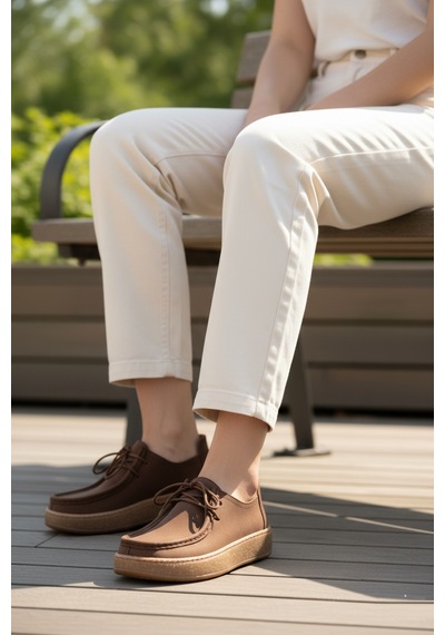 Fox Shoes V944092701 Kahverengi Hakiki Deri Nubuk Günlük Ayakkabı Kahverengi