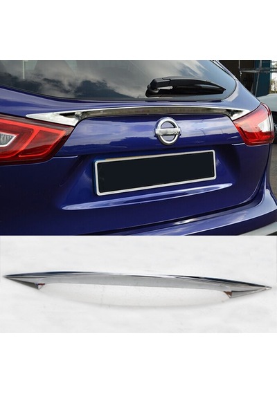 Nissan Qashqai Krom Bagaj Çıtası Plaka Üstü 2014 - 2020 Kasa