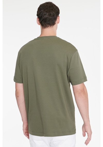 Ac&co Erkek Hakı %100 Pamuk Modern Fit Normal Kesim Bisiklet Yaka Tişört Haki