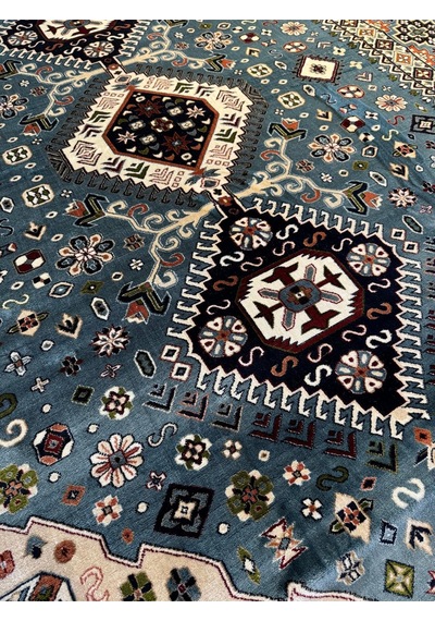 Asaryün Halı Ipek H4320at Mavi İpeksi Geleneksel Renkli Göbekli Klasik Desen Salon Halısı Modern Renkli Asaryün Halı Ipek H4320at Mavi İpeksi Geleneksel Renkli Göbekli Klasik Desen Salon Halısı Modern Renkli