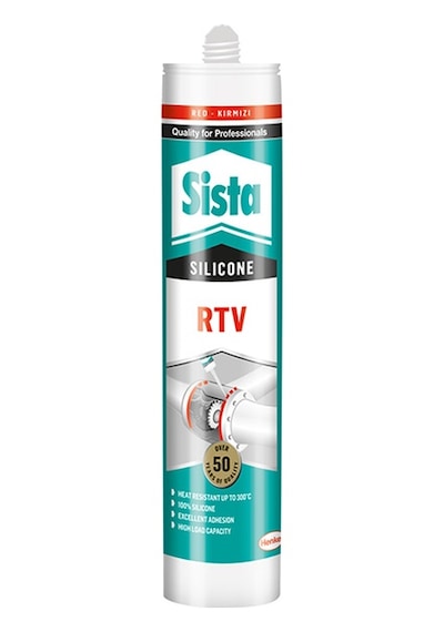 Sista Rtv Silikon Kartuş Kırmızı Sıvı Conta 310Ml Kırmızı