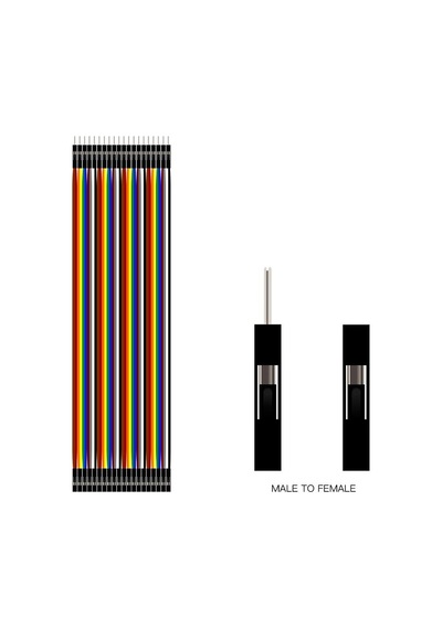 20 Pin 30cm Erkek - Dişi Breadboard Kablosu