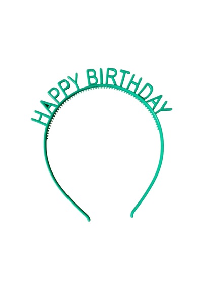 Yeşil Happy Birthday Yazılı Kız Çocuk Taç Yeşil