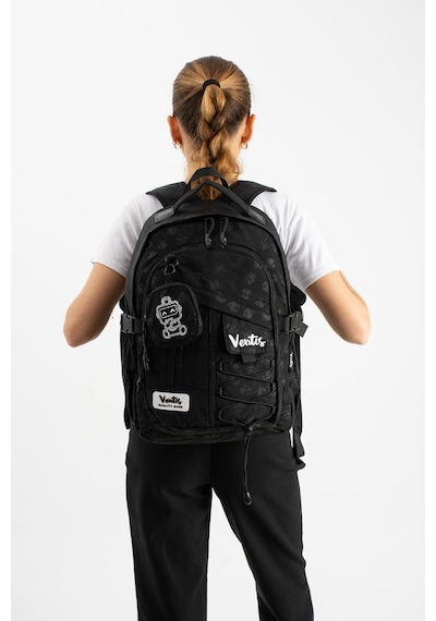Ventis Cüzdanlı Unisex Okul Çantası Lise Ortaokul Günlük Sırt Çantası 43 30 Cm Vnt9-b Siyah