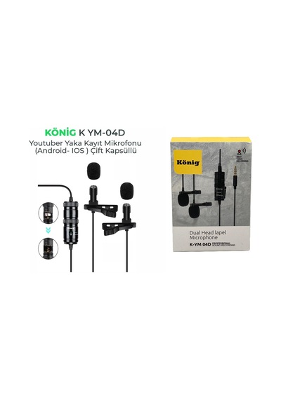 König K-Ym 04d Ikili Yaka Mikrofonu