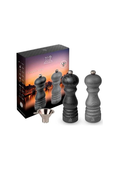 Peugeot 097scr43278 Graphite Light Duo Paris Karabiber Ve Tuz Değirmeni 18 Cm Ahşap - Gri