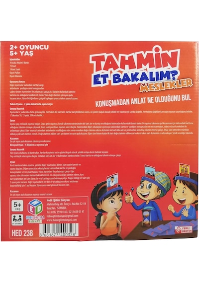 Tahmin Et Bakalım Meslekler Eğitici Oyun