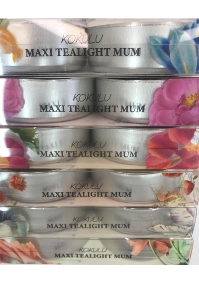 Mum Maxi Tealight 2'li Kokulu Uzun Süreli Işık Ve Sıcaklık Keyfi Beyaz