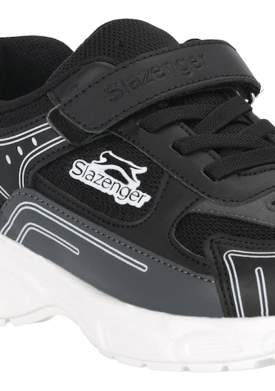 Slazenger Pırus Unisex Çocuk Siyah / Beyaz Günlük Spor Ayakkabısı Siyah - Beyaz