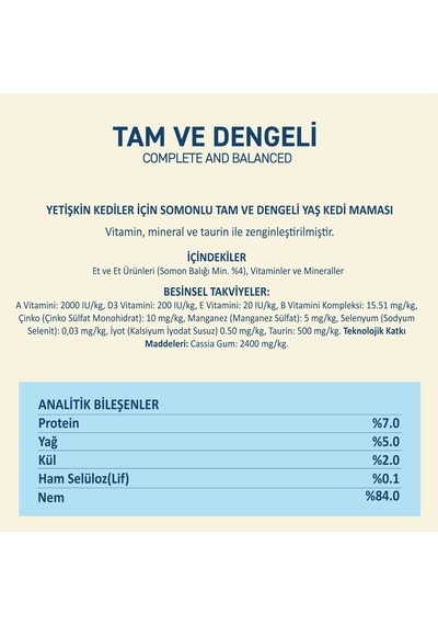 Somonlu Yaş Kedi Maması 85 Gr X 24 Adet Jöle İçinde Parça Etli - Yetişkin Kedi