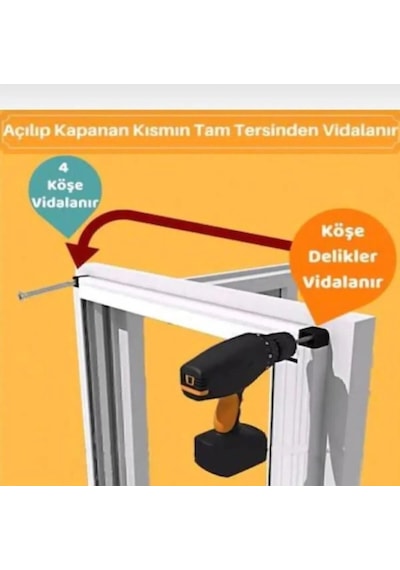 As Perde Plise Akordiyon Kapı Pencere Sineklikleri 40-60x180-200
