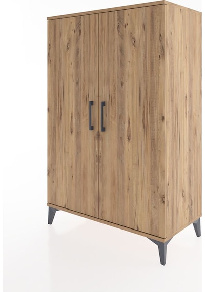 Hyperion Dolap 2 Raflı 2 Kapaklı Tek Askılı 88x44x134 Çam-çam Çam